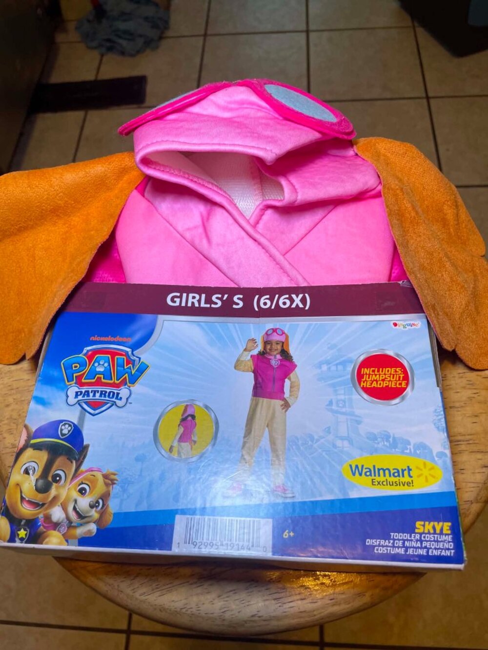 Brand New Paw Patrol Skye Halloween Costume for Children, Girl Size S (6-6X).